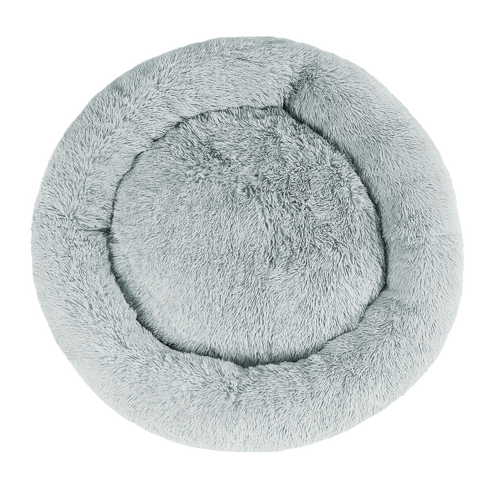 i.Pet Pet Bed Dog Cat 110cm Calming Extra Large Soft Plush Light Grey-Pet Beds-PEROZ Accessories