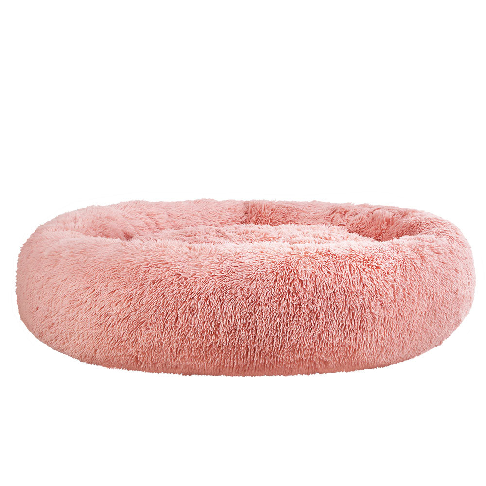 i.Pet Pet Bed Dog Cat 110cm Calming Extra Large Soft Plush Pink-Pet Beds-PEROZ Accessories