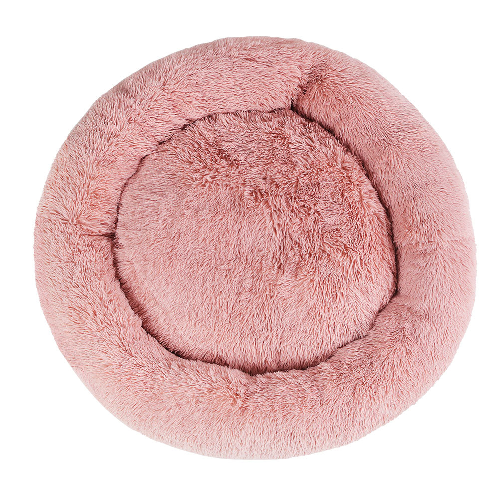i.Pet Pet Bed Dog Cat 110cm Calming Extra Large Soft Plush Pink-Pet Beds-PEROZ Accessories