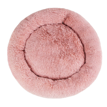 i.Pet Pet Bed Dog Cat 110cm Calming Extra Large Soft Plush Pink-Pet Beds-PEROZ Accessories