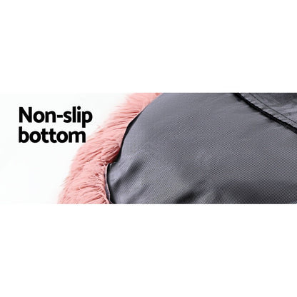 i.Pet Pet Bed Dog Cat 110cm Calming Extra Large Soft Plush Pink-Pet Beds-PEROZ Accessories