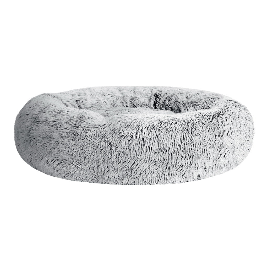 i.Pet Pet Bed Dog Cat 90cm Large Calming Soft Plush Charcoal-Pet Beds-PEROZ Accessories