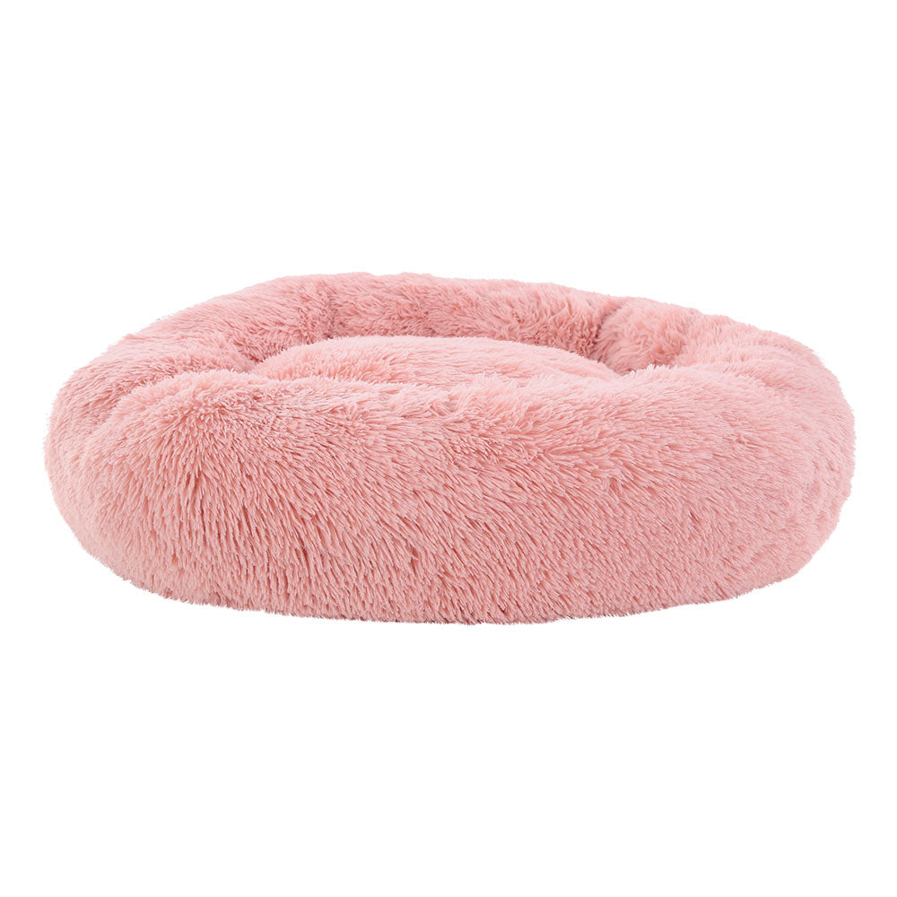 i.Pet Pet Bed Dog Cat 90cm Large Calming Soft Plush Pink-Pet Beds-PEROZ Accessories