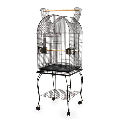 i.Pet Large Bird Cage with Perch - Black-Pet Care &gt; Bird-PEROZ Accessories