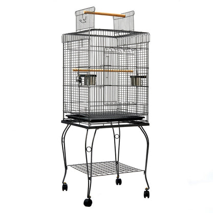 i.Pet Large Bird Cage with Perch - Black-Pet Care &gt; Bird-PEROZ Accessories