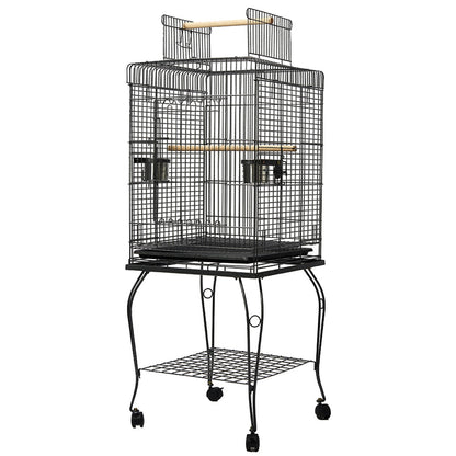 i.Pet Large Bird Cage with Perch - Black-Pet Care &gt; Bird-PEROZ Accessories