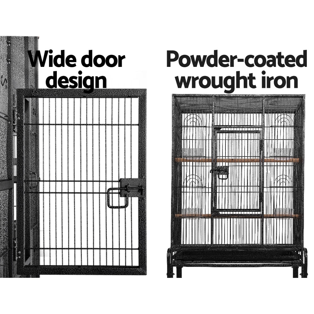 i.Pet Bird Cage Pet Cages Aviary 144CM Large Travel Stand Budgie Parrot Toys-Pet Care &gt; Bird-PEROZ Accessories
