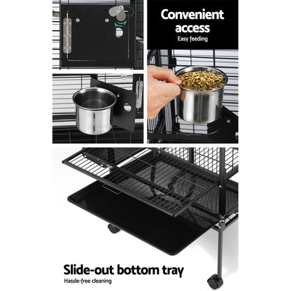 i.Pet Bird Cage Pet Cages Aviary 173CM Large Travel Stand Budgie Parrot Toys-Pet Care &gt; Bird-PEROZ Accessories