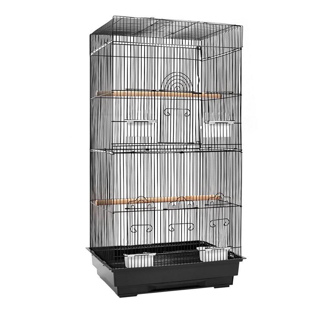 i.Pet Medium Bird Cage with Perch - Black-Pet Care &gt; Bird-PEROZ Accessories