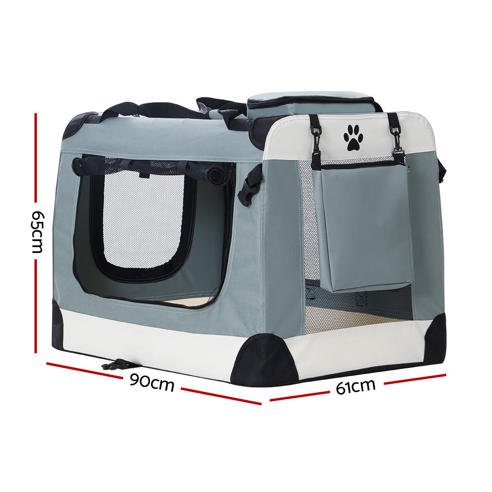 i.Pet Pet Carrier Soft Crate Dog Cat Travel Portable Cage Kennel Foldable 2XL-Pet Care &gt; Dog Supplies-PEROZ Accessories