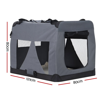 i.Pet Pet Carrier Soft Crate Dog Cat Travel Portable Cage Kennel Foldable 4XL-Pet Care &gt; Dog Supplies-PEROZ Accessories