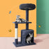 i.Pet Cat Tree Scratching Post Scratcher Tower Condo House Grey 94cm-Pet Care > Cat Supplies-PEROZ Accessories
