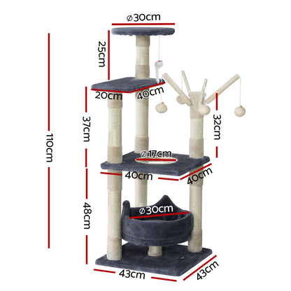 i.Pet Cat Tree Scratching Post Scratcher Cat Tree Tower Condo House toys 110cm-Pet Care &gt; Cat Supplies-PEROZ Accessories