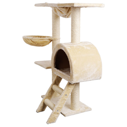 i.Pet Cat Tree Trees Scratching Post Scratcher Condo Tower House Bed Beige 100cm-Pet Care &gt; Cat Supplies-PEROZ Accessories