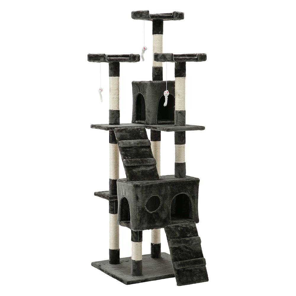 i.Pet Cat Tree 180cm Trees Scratching Post Scratcher Tower Condo House Furniture Wood-Pet Care &gt; Cat Supplies-PEROZ Accessories