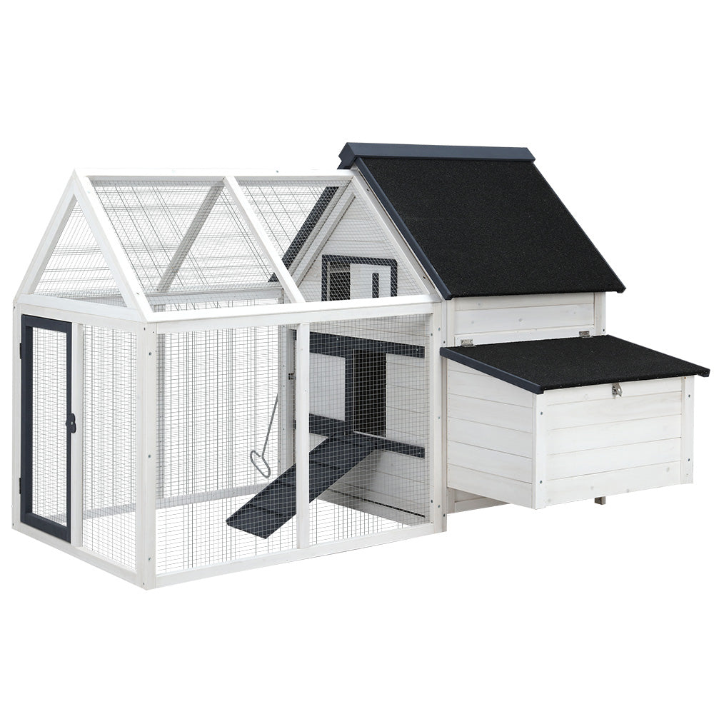 i.Pet Chicken Coop Rabbit Hutch Large House Run Cage XL Pet Hutch Bunny Wooden-Pet Care &gt; Coops &amp; Hutches-PEROZ Accessories