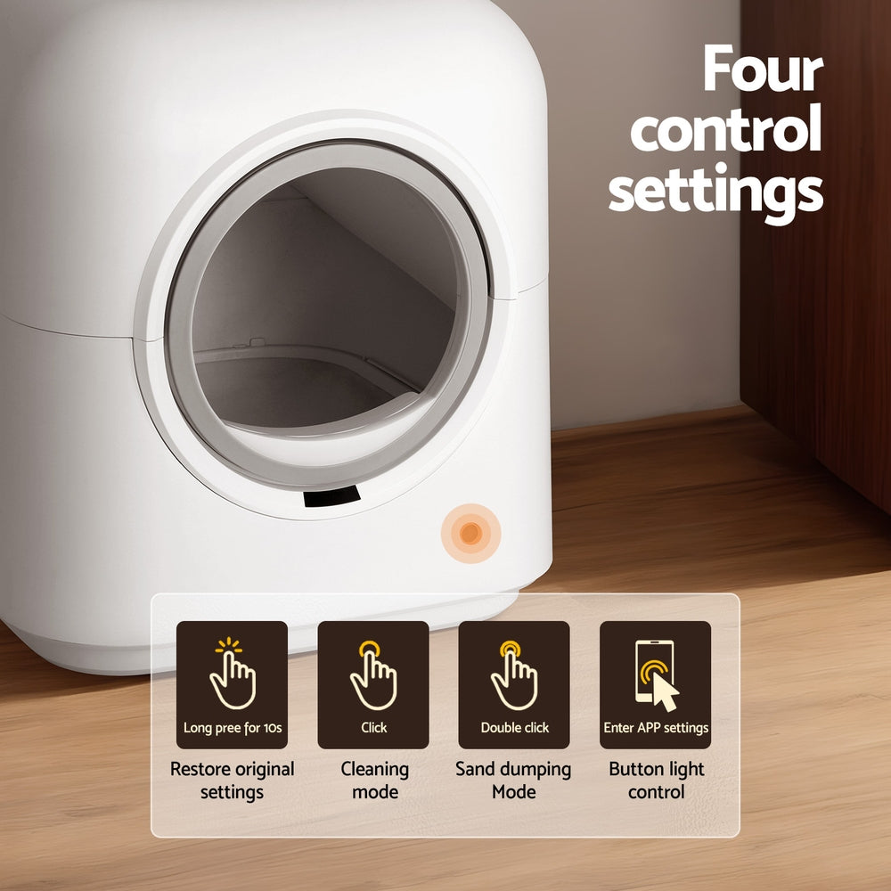i.Pet Automatic Cat Litter Box Self-Cleaning Smart Large Toilet Tray App Control-Pet Care &gt; Cat Supplies-PEROZ Accessories