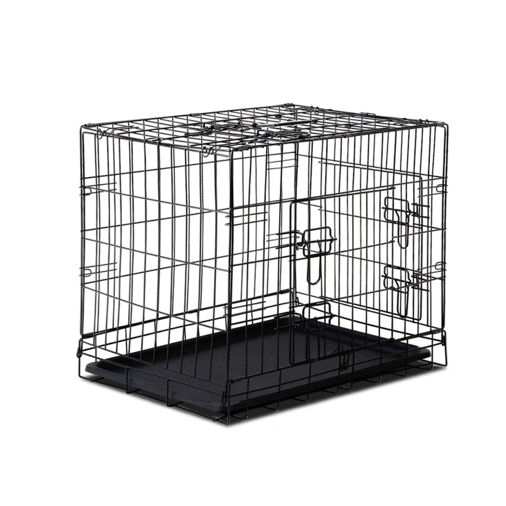 i.Pet Dog Cage 24inch Pet Cage - Black-Pet Care &gt; Dog Supplies-PEROZ Accessories