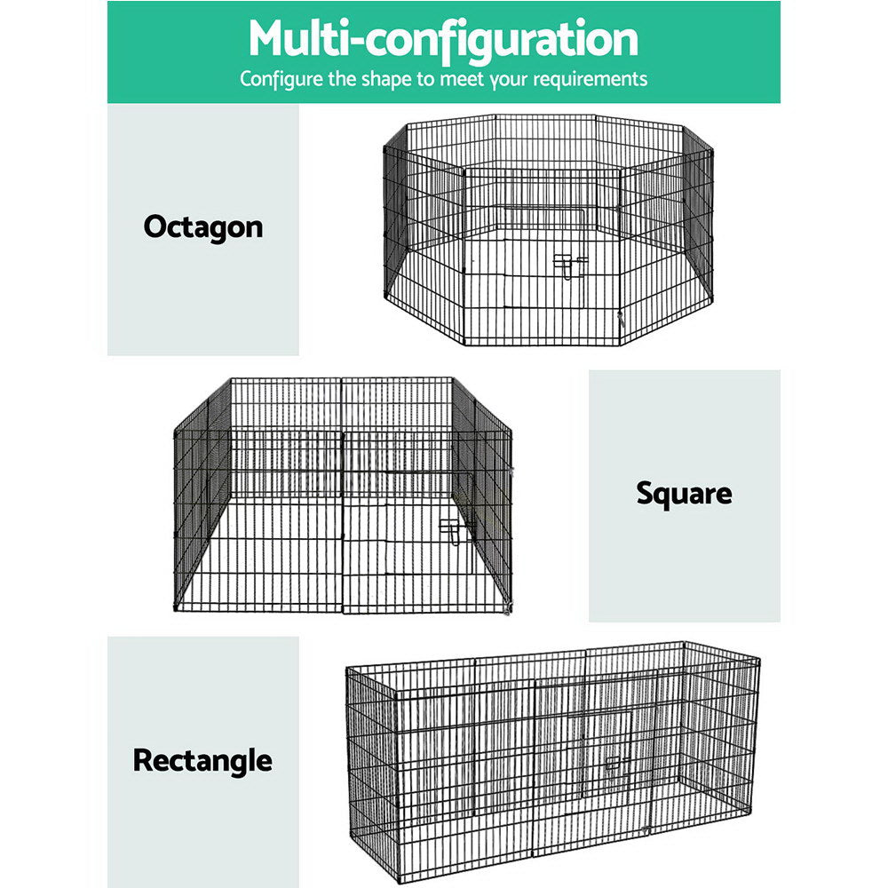 i.Pet Pet Dog Playpen 2X30&quot; 8 Panel Puppy Exercise Cage Enclosure Fence-Pet Care &gt; Dog Supplies-PEROZ Accessories
