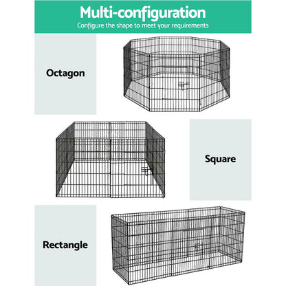 i.Pet Pet Dog Playpen 2X30&quot; 8 Panel Puppy Exercise Cage Enclosure Fence-Pet Care &gt; Dog Supplies-PEROZ Accessories