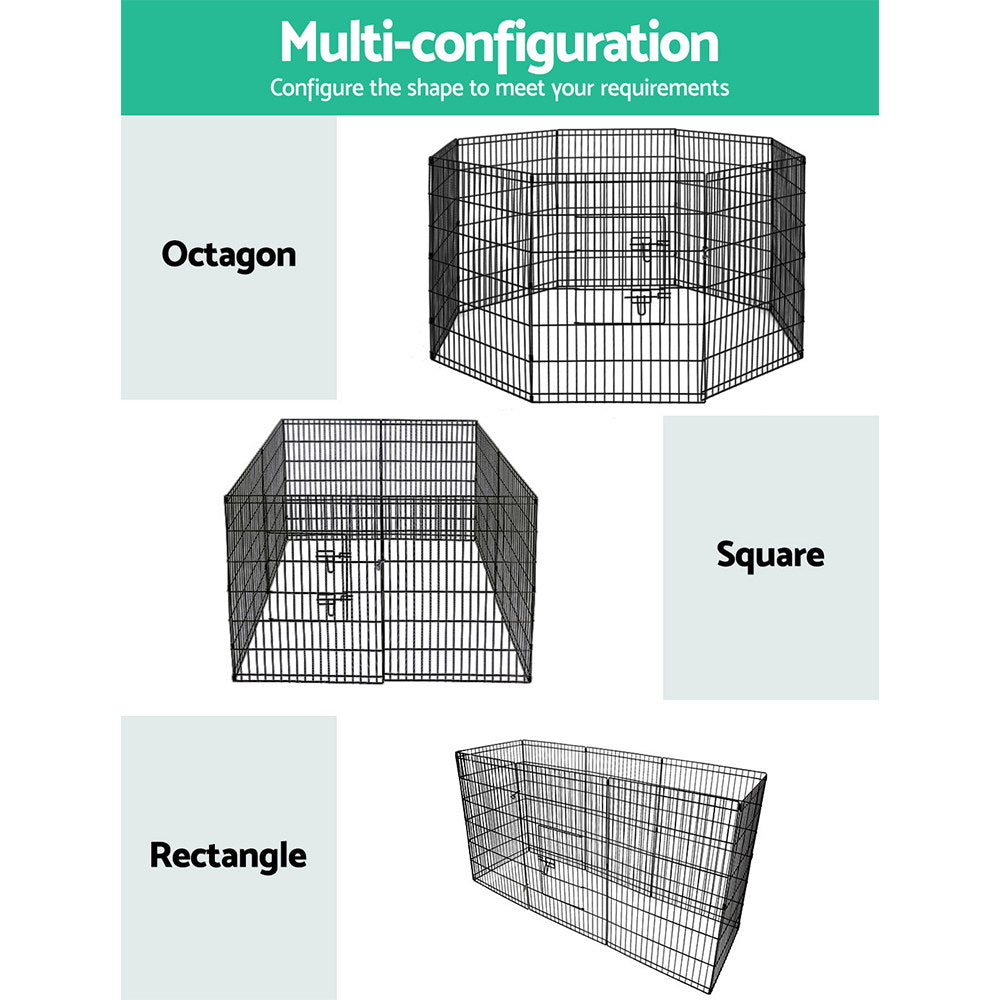 i.Pet Pet Playpen Dog Playpen 2X36&quot; 8 Panel Exercise Cage Enclosure Fence-Pet Care &gt; Dog Supplies-PEROZ Accessories