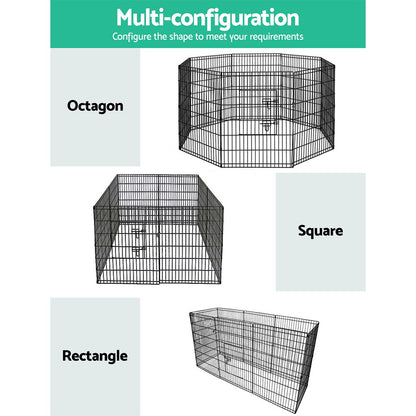 i.Pet Pet Playpen Dog Playpen 2X36&quot; 8 Panel Exercise Cage Enclosure Fence-Pet Care &gt; Dog Supplies-PEROZ Accessories