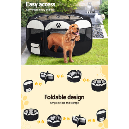 i.Pet Dog Playpen Pet Playpen Enclosure Crate 8 Panel Play Pen Tent Bag Fence Puppy XL-Pet Care &gt; Dog Supplies-PEROZ Accessories