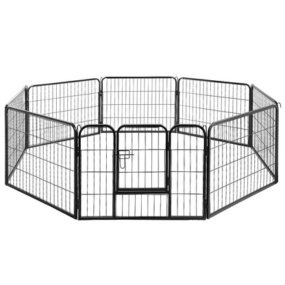 i.Pet Dog Playpen Pet Playpen 8 Panel Puppy Exercise Cage Enclosure Fence 80x60cm-Pet Care &gt; Dog Supplies-PEROZ Accessories