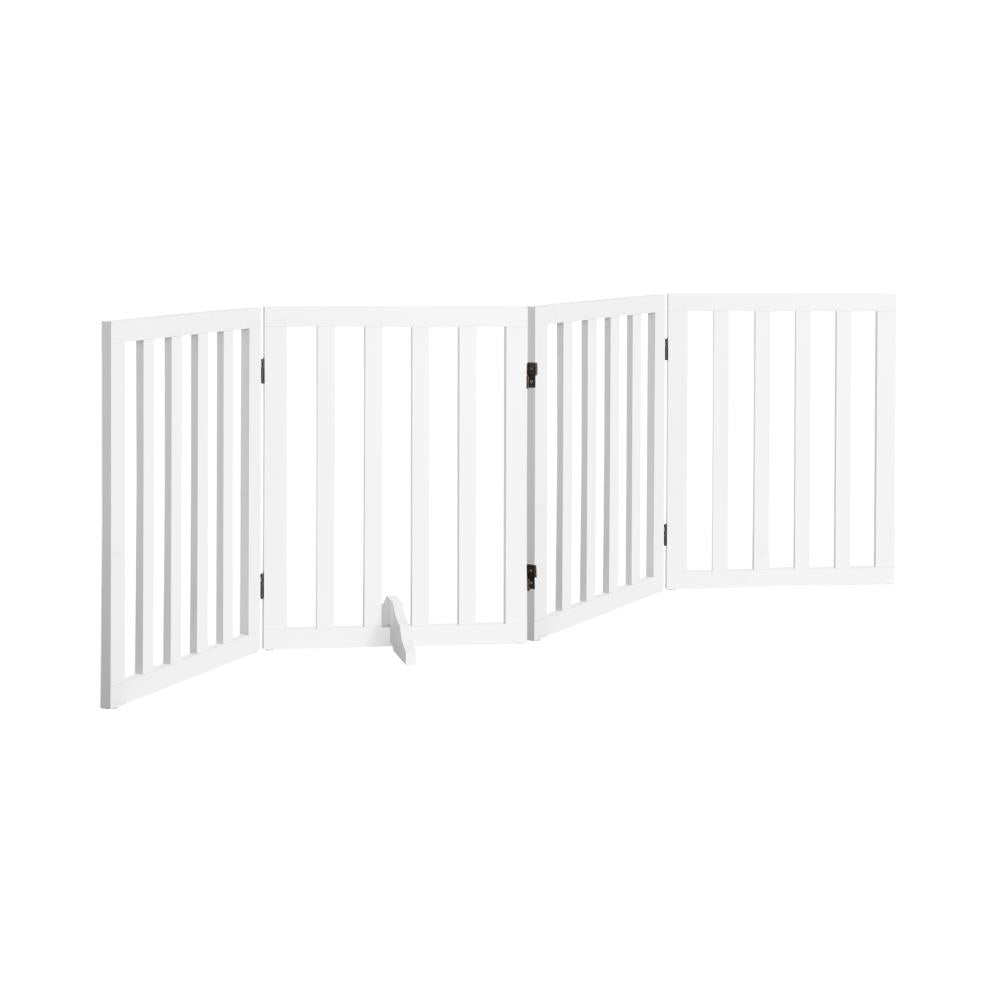 Shop Alopet Wooden Pet Gate Dog Fence Safety Stair Barrier Security Door 4 Panels  | PEROZ Australia