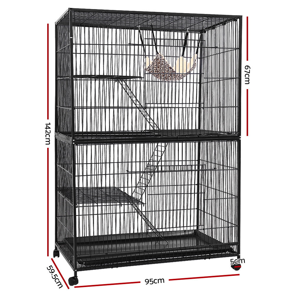 i.Pet Rabbit Cage Bird Ferret Parrot Aviary Cat Hamster 4 Level 142cm-Pet Care &gt; Bird-PEROZ Accessories