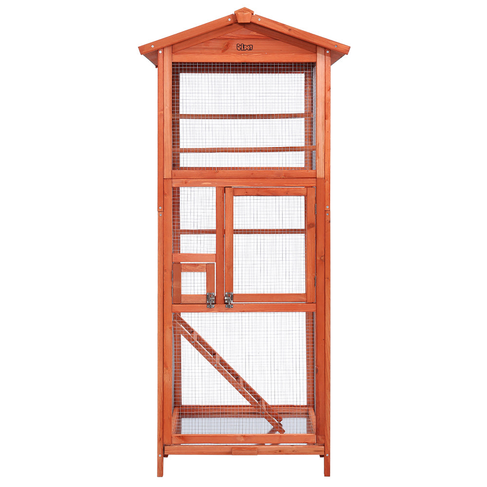 i.Pet Bird Cage Wooden Pet Cages Aviary Large Carrier Travel Canary Cockatoo Parrot XL-Pet Care &gt; Coops &amp; Hutches-PEROZ Accessories