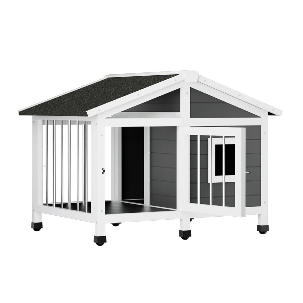 i.Pet Dog Kennel House Large Wooden Outdoor Pet Kennels Indoor Puppy Cabin Home-Pet Care &gt; Dog Supplies-PEROZ Accessories