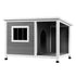 i.Pet Dog Kennel House Large Wooden Outdoor Pet Kennels Indoor Puppy Cabin Log-Pet Care > Dog Supplies-PEROZ Accessories