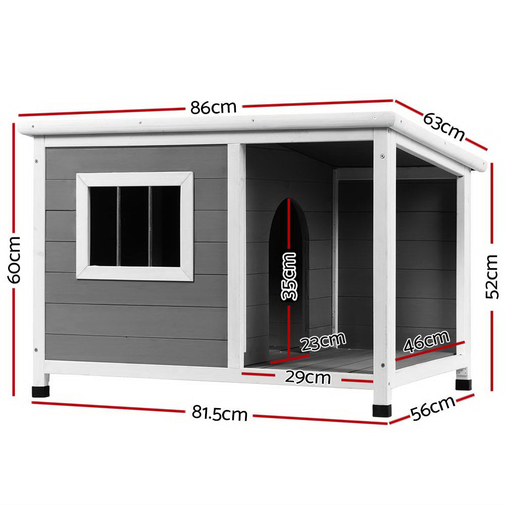 i.Pet Dog Kennel House Large Wooden Outdoor Pet Kennels Indoor Puppy Cabin Log-Pet Care &gt; Dog Supplies-PEROZ Accessories