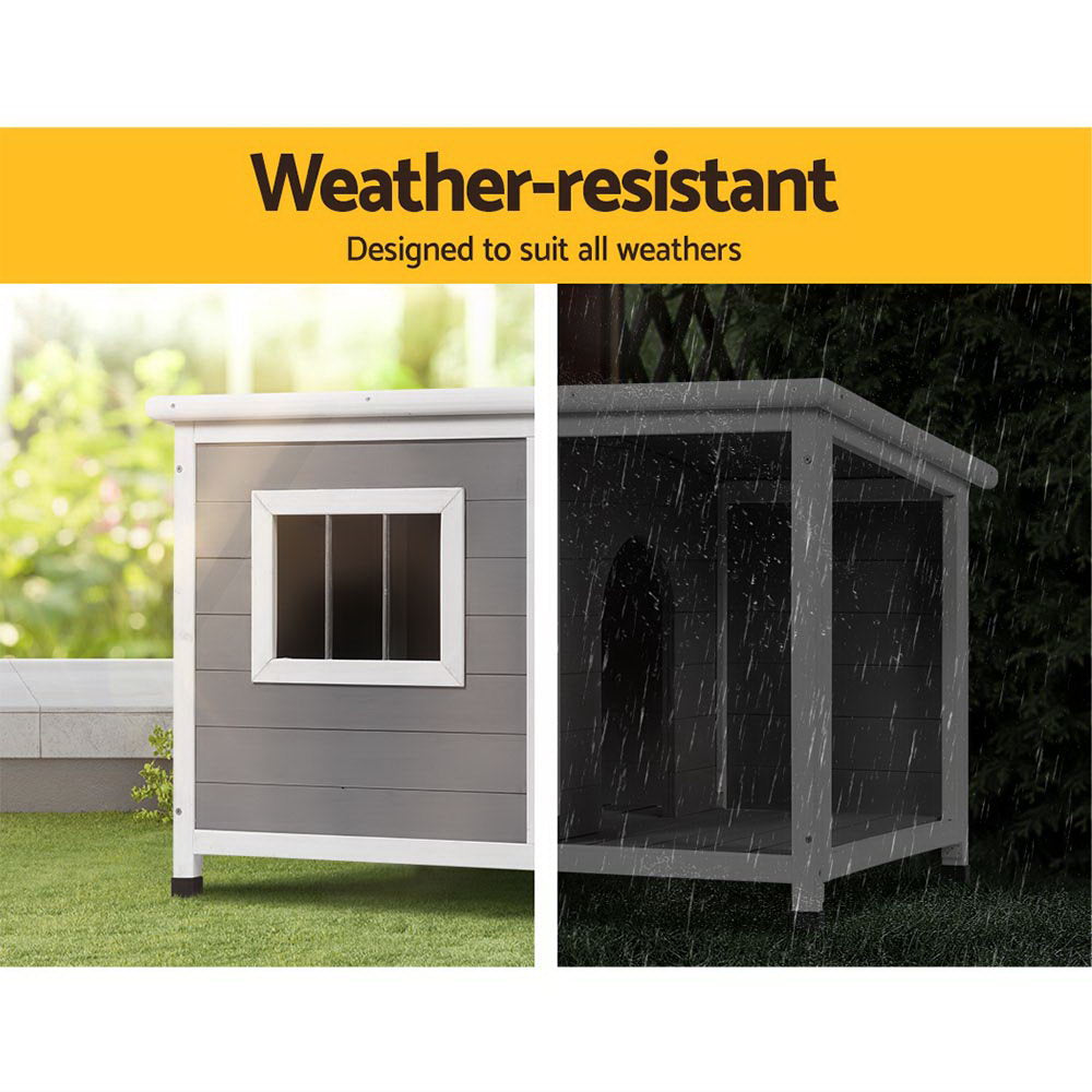 i.Pet Dog Kennel House Large Wooden Outdoor Pet Kennels Indoor Puppy Cabin Log-Pet Care &gt; Dog Supplies-PEROZ Accessories