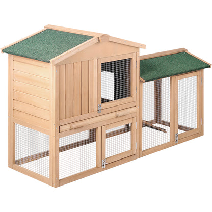 i.Pet Chicken Coop Rabbit Hutch 138cm Wide Wooden Pet Hutch-Pet Care &gt; Coops &amp; Hutches-PEROZ Accessories