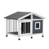 Alopet Wooden Pet Dog Kennel Awning Cabin Log Box Home Dog Cage Timber House |PEROZ Australia