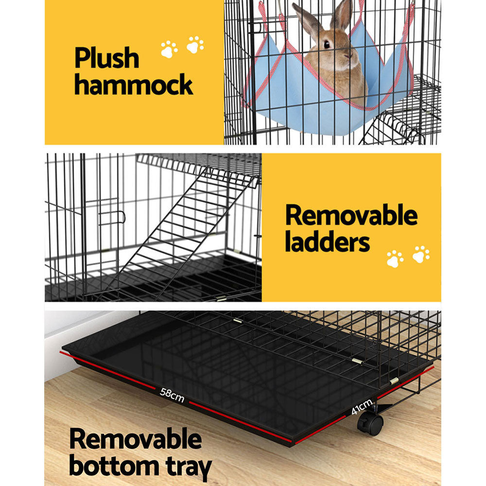 i.Pet Rabbit Cage Indoor Hutch Guinea Pig Bunny Ferret Hamster Pet Cage Outdoor-Pet Care &gt; Coops &amp; Hutches-PEROZ Accessories