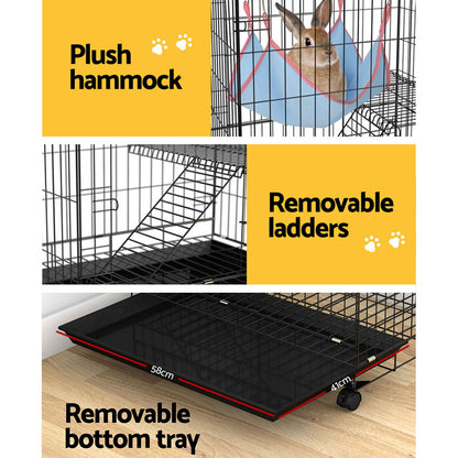 i.Pet Rabbit Cage Indoor Hutch Guinea Pig Bunny Ferret Hamster Pet Cage Outdoor-Pet Care &gt; Coops &amp; Hutches-PEROZ Accessories