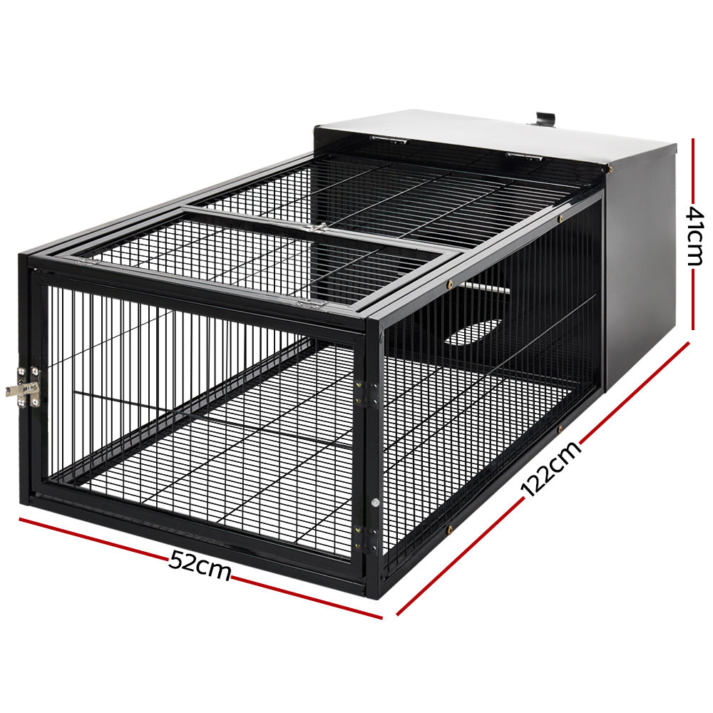i.Pet Rabbit Cage Hutch Cages Indoor Outdoor Hamster Enclosure Pet Metal Carrier 122CM Length-Pet Care &gt; Coops &amp; Hutches-PEROZ Accessories