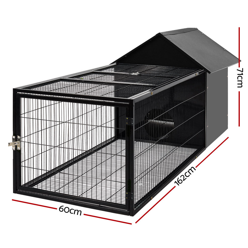 i.Pet Rabbit Cage Hutch Cages Indoor Outdoor Hamster Enclosure Pet Metal Carrier 162CM Length-Pet Care &gt; Coops &amp; Hutches-PEROZ Accessories