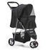 i.Pet 3 Wheel Pet Stroller - Black-Pet Care > Dog Supplies-PEROZ Accessories