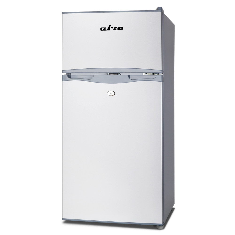 Glacio 100L Portable Fridge Bar Freezer Cooler Upright 12V/24V/240V Caravan Car Silver-Appliances &gt; Fridges-PEROZ Accessories
