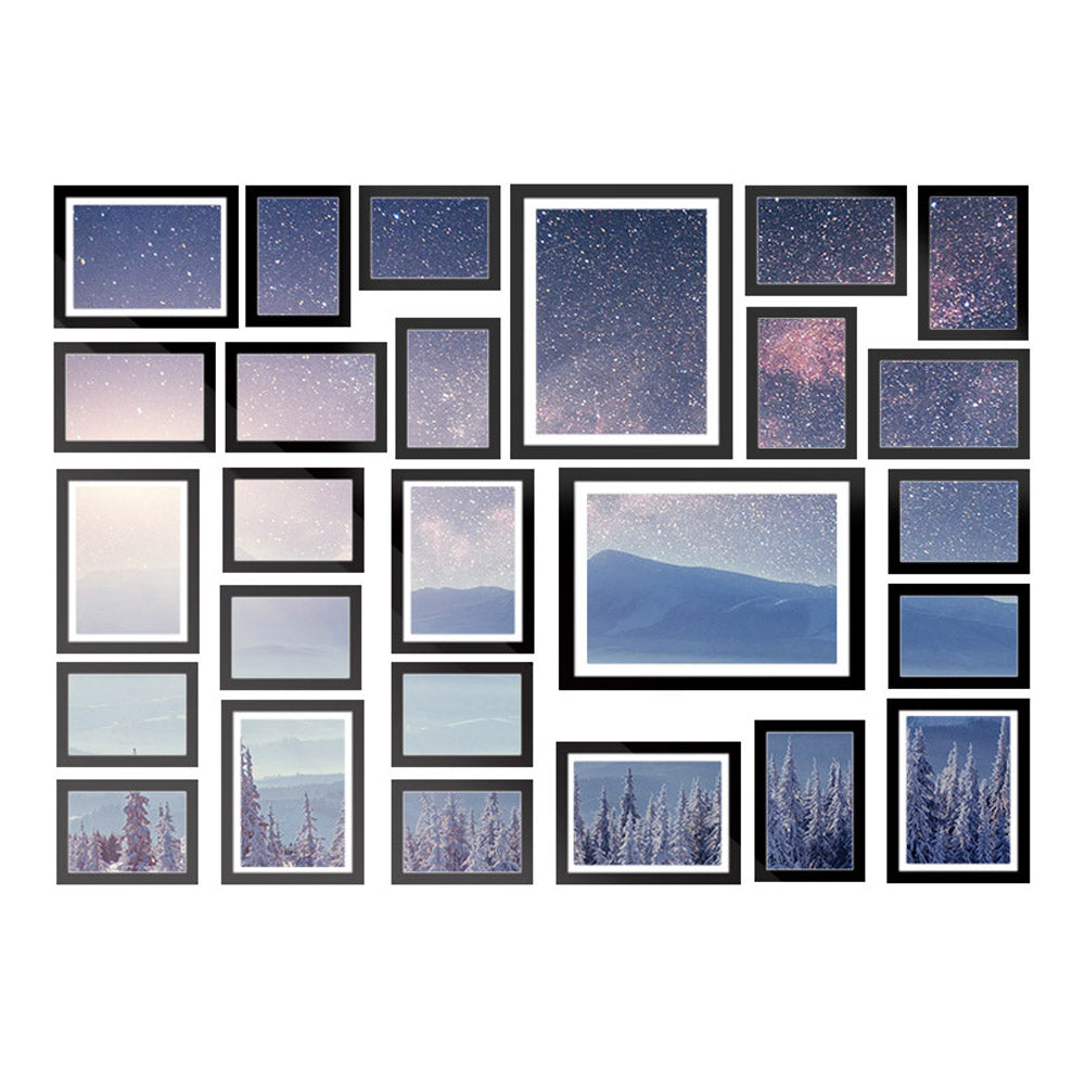 Artiss Photo Frames 26PCS 8x10in 5x7in 4x6in 3.5x5in Hanging Wall Frame Black-Home &amp; Garden &gt; DIY - Peroz Australia - Image - 1