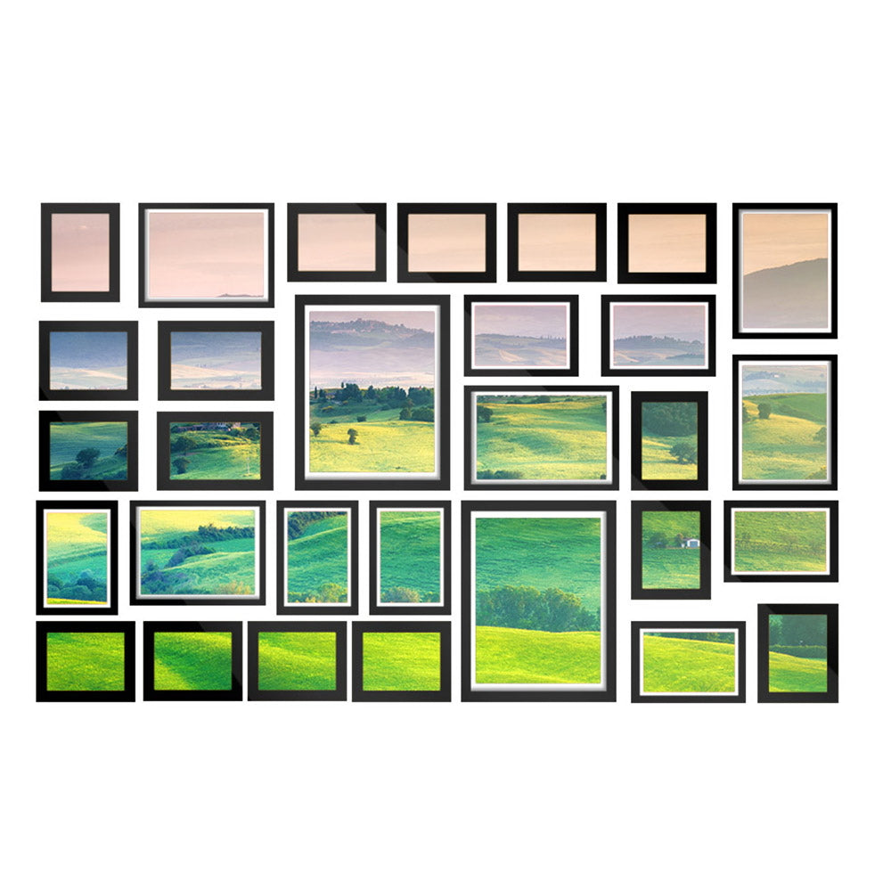 Artiss Photo Frames 30PCS 8x10in 5x7in 4x6in 3.5x5in Hanging Wall Frame Black-Home &amp; Garden &gt; DIY - Peroz Australia - Image - 1