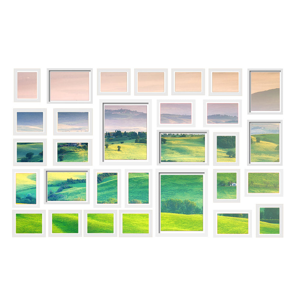 Artiss Photo Frames 30PCS 8x10in 5x7in 4x6in 3.5x5in Hanging Wall Frame White-Home &amp; Garden &gt; DIY - Peroz Australia - Image - 1