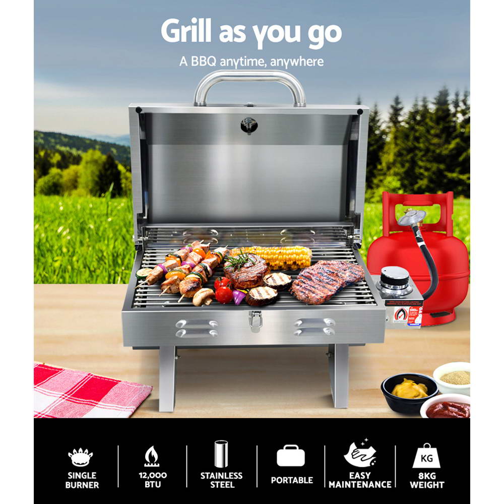 Grillz Portable Gas BBQ Grill Heater-Home &amp; Garden &gt; BBQ-PEROZ Accessories