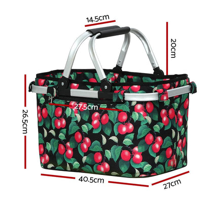 Alfresco Picnic Basket Folding Bag Hamper Food Storage Insulated-Outdoor &gt; Camping-PEROZ Accessories