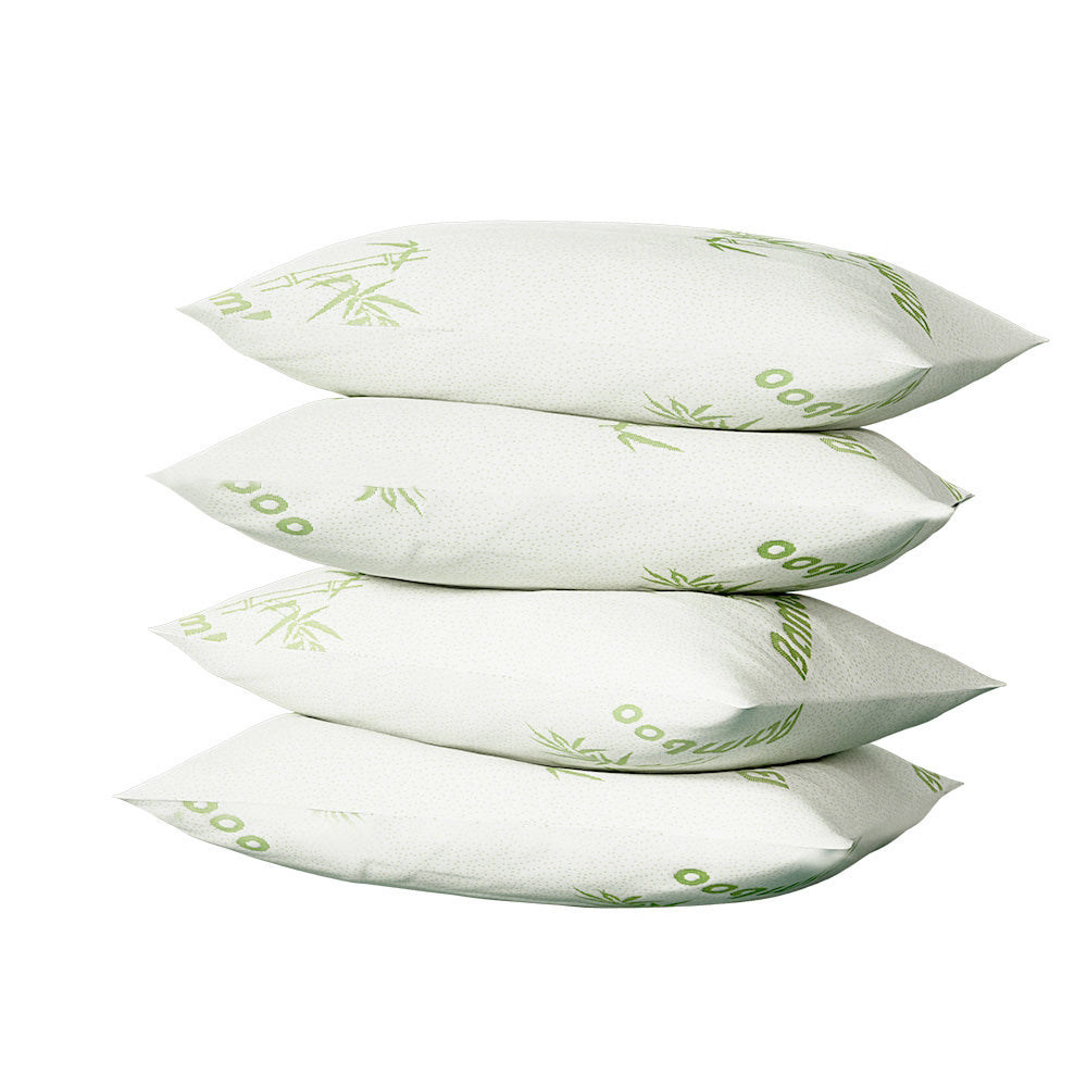 Giselle Bedding 4 Pack Bamboo Pillow Family Hotel-Home &amp; Garden &gt; Bedding-PEROZ Accessories