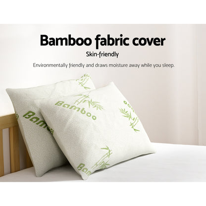Giselle Bedding 4 Pack Bamboo Pillow Family Hotel-Home &amp; Garden &gt; Bedding-PEROZ Accessories